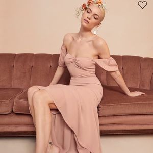 Reformation Farrow Dress in Blush, Size 8P
